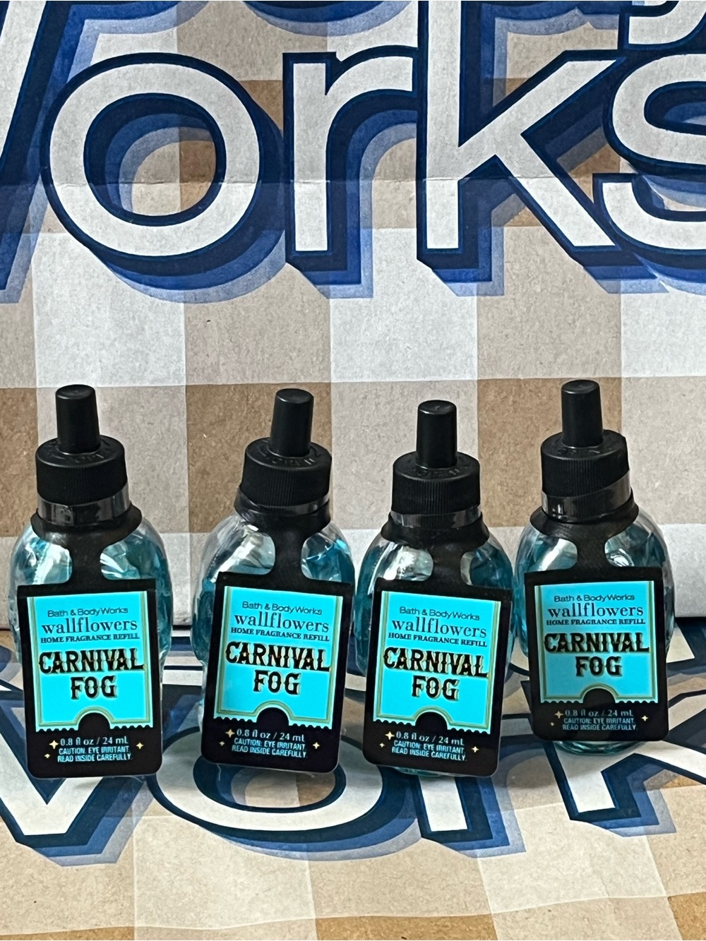 Bath & Body Works Carnival Fog Wallflowers Refills - Blue (4 Pack)